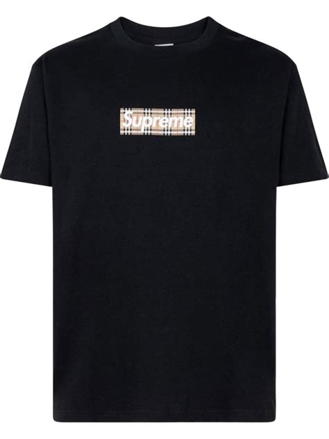 supreme x burberry box logo t shirt|supreme box t shirt.